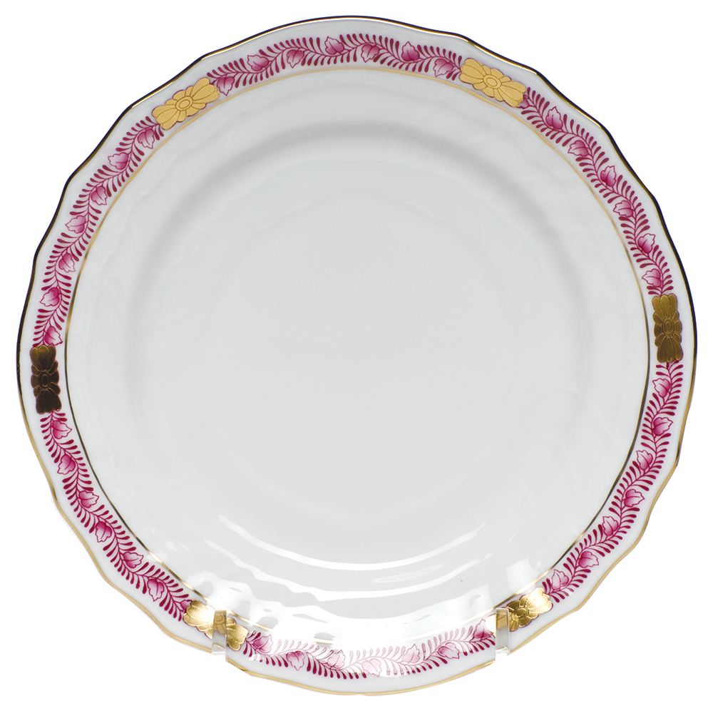Chinese Bqt Garland Pink Bread And Butter Plate 6"d - Raspberry