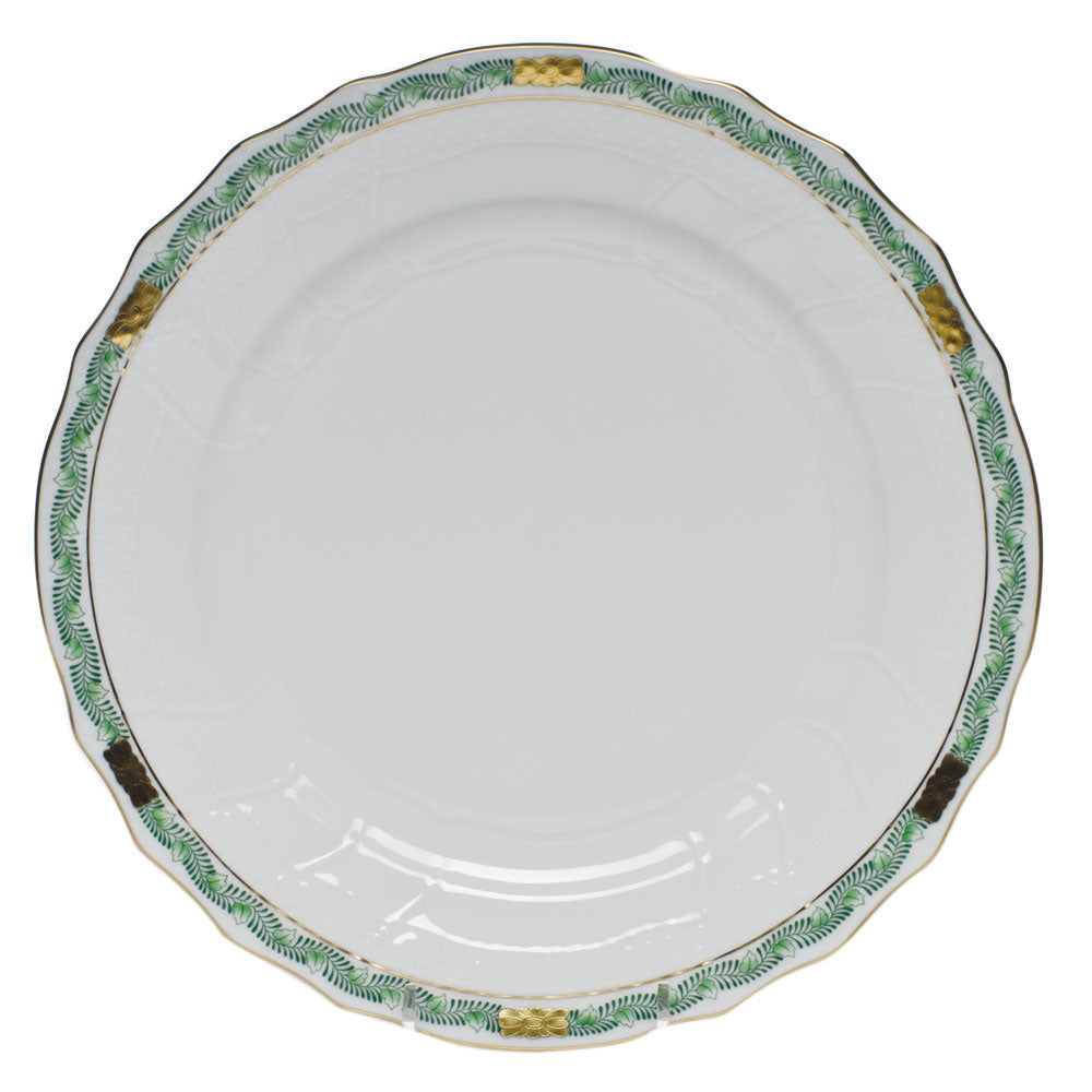Herend CHINESE BQT GARLAND GREEN DINNER PLATE 10.5"D - GREEN