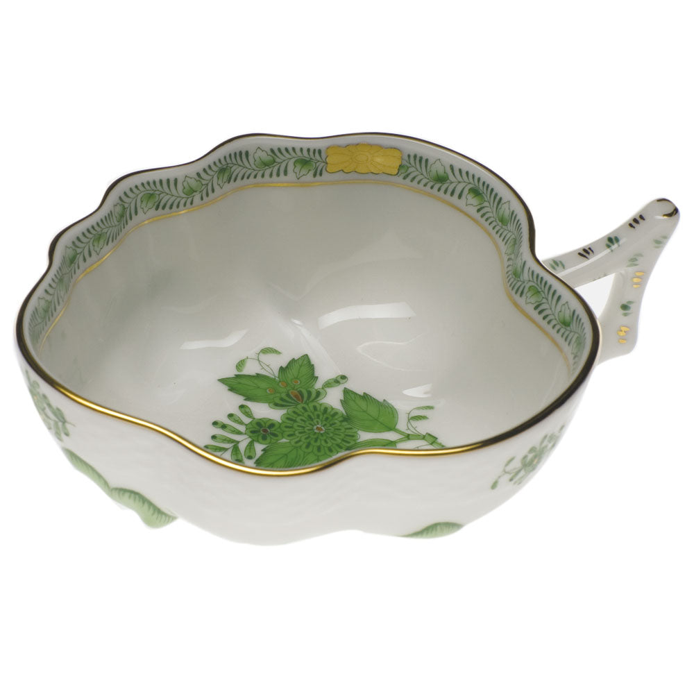 Herend Chinese Bouquet Green Deep Leaf Dish 1.5"h - Green