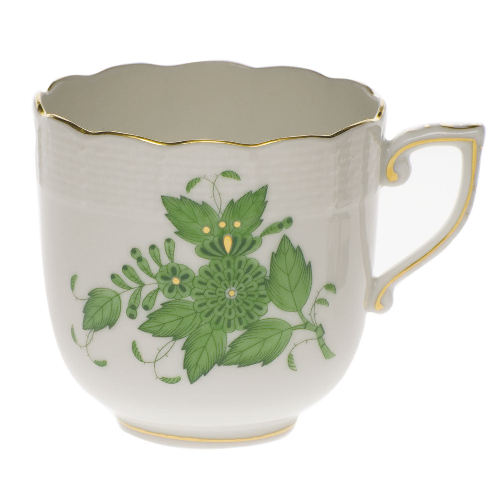 Herend Chinese Bouquet Green Mocha Cup (4 Oz) - Green