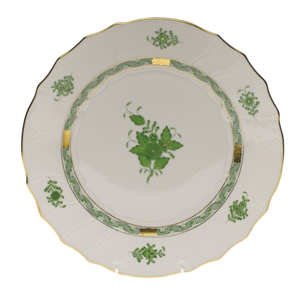 Herend Chinese Bouquet Green Dinner Plate 10.5"d - Green