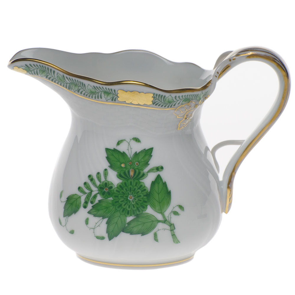 Herend Chinese Bouquet Green Creamer (6 Oz) 3.5"h - Green