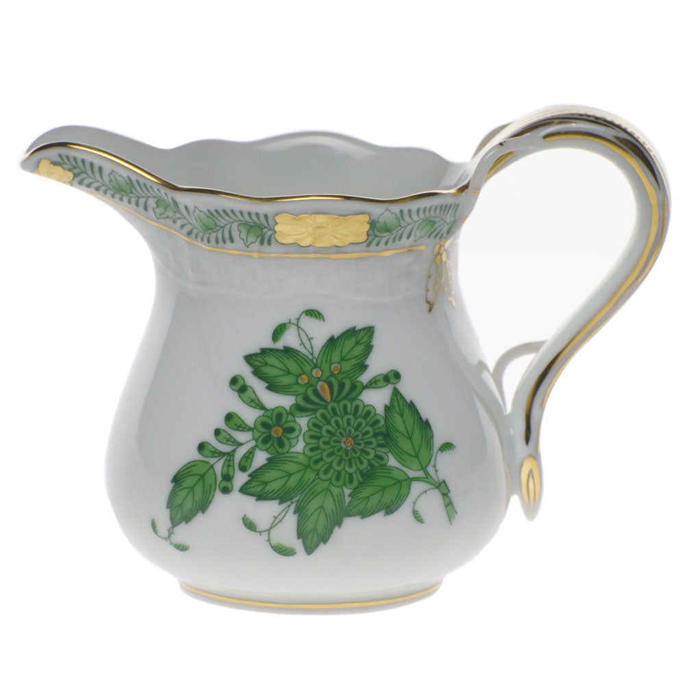 Herend Chinese Bouquet Green Creamer (4 Oz) 3.25"h - Green
