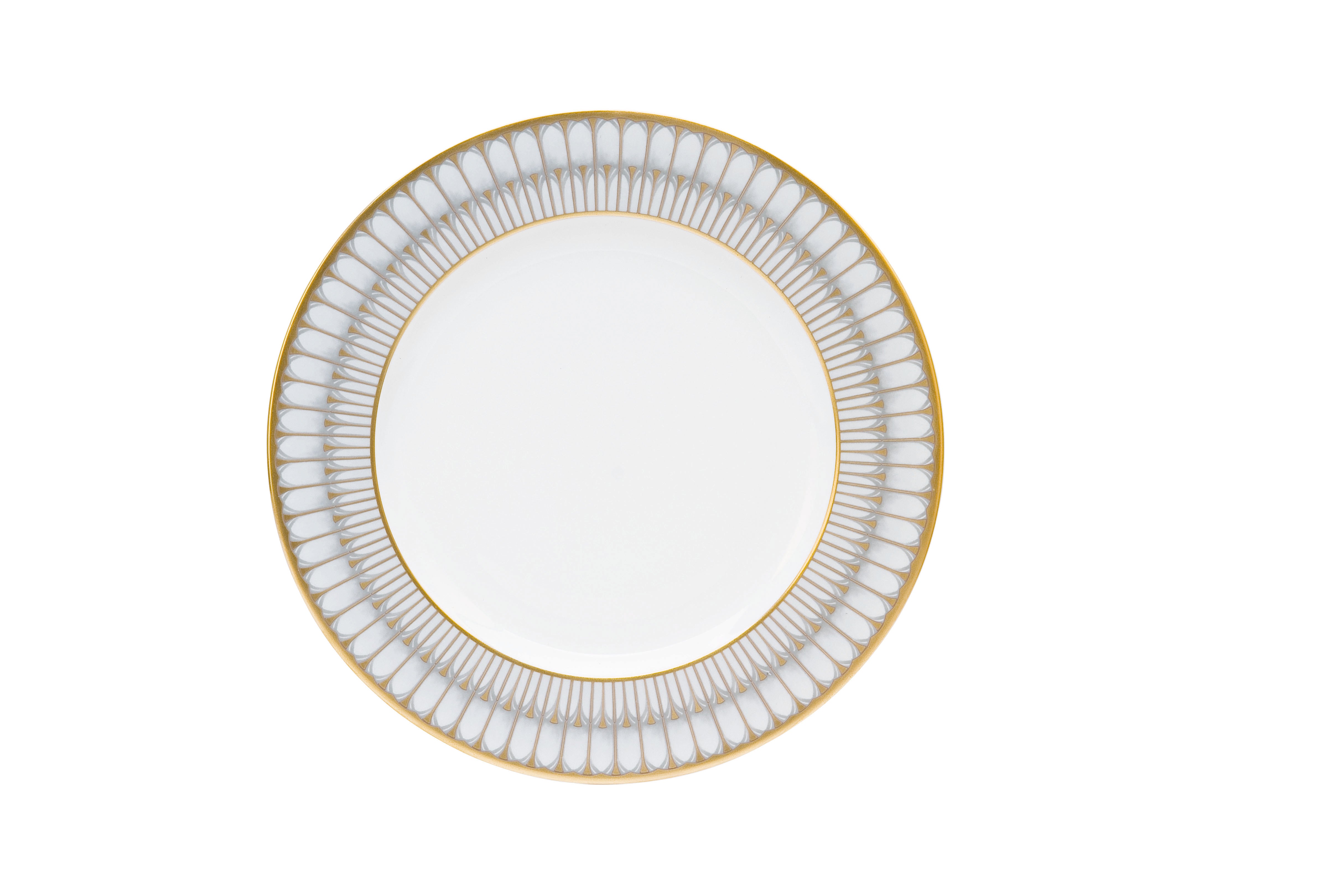 Deshoulieres Arcades Grey Gold Dinner Plate