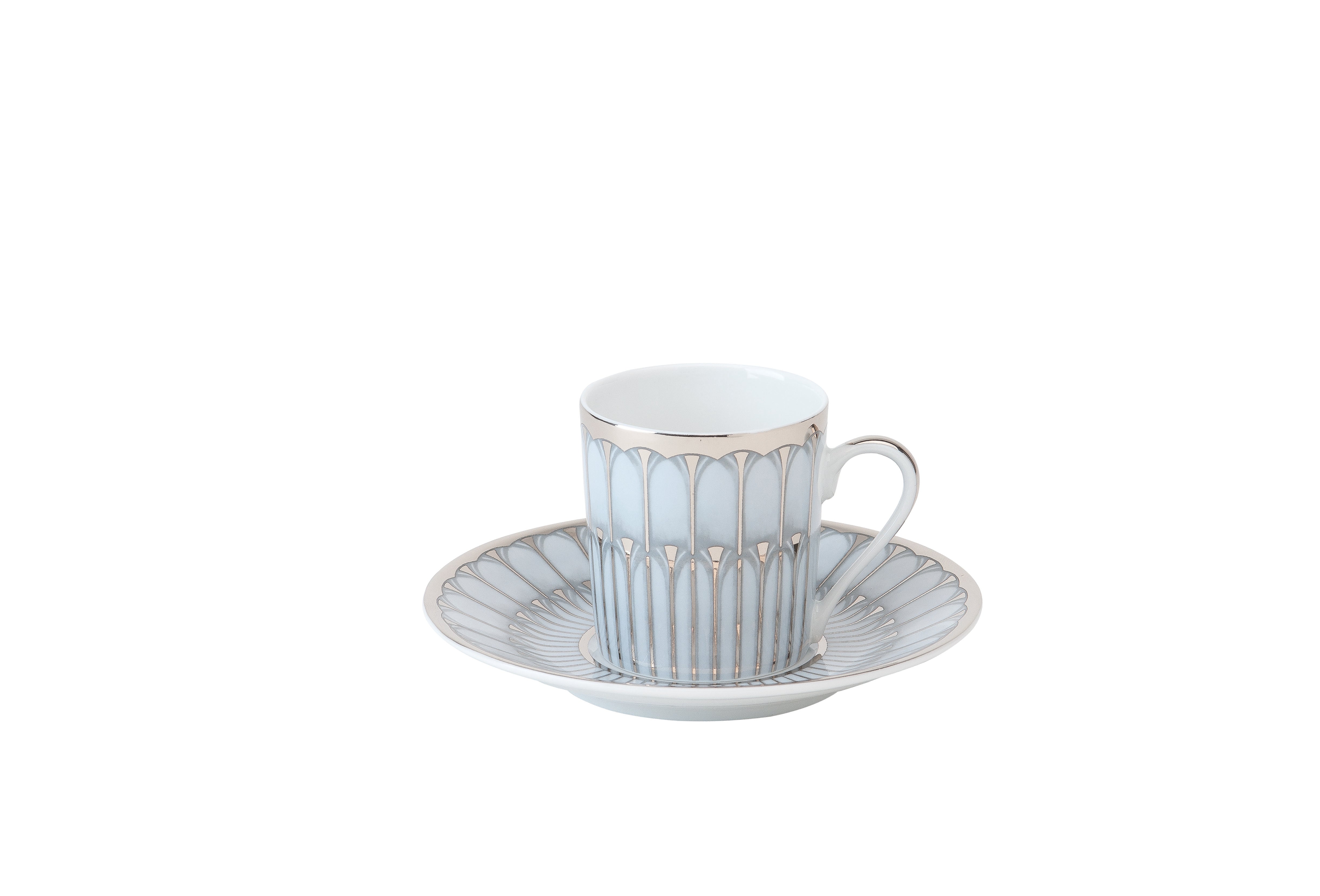 Deshoulieres Arcades Grey Platinum Coffee Saucer