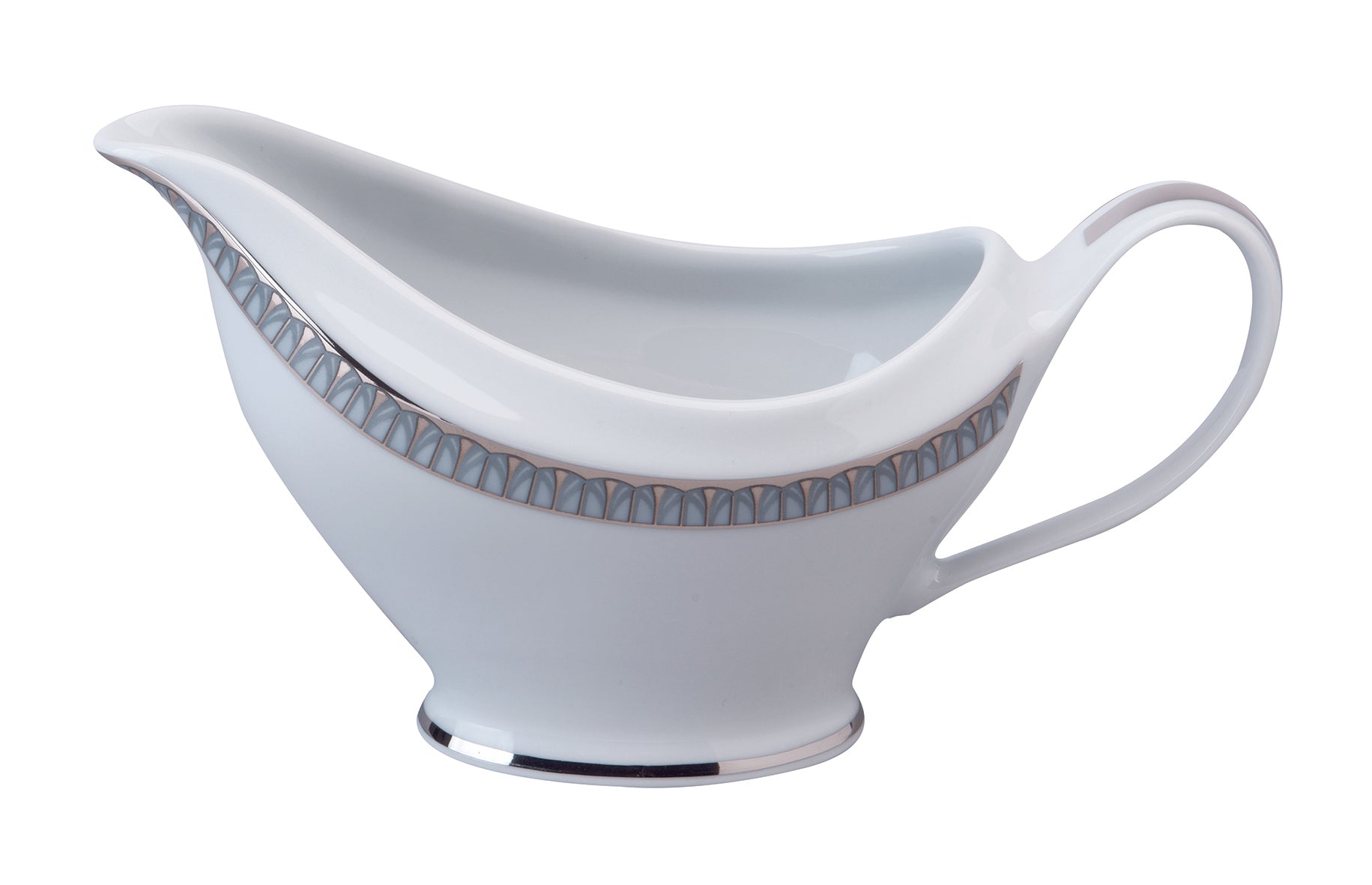 Deshoulieres Arcades Grey Platinum Sauce Boat