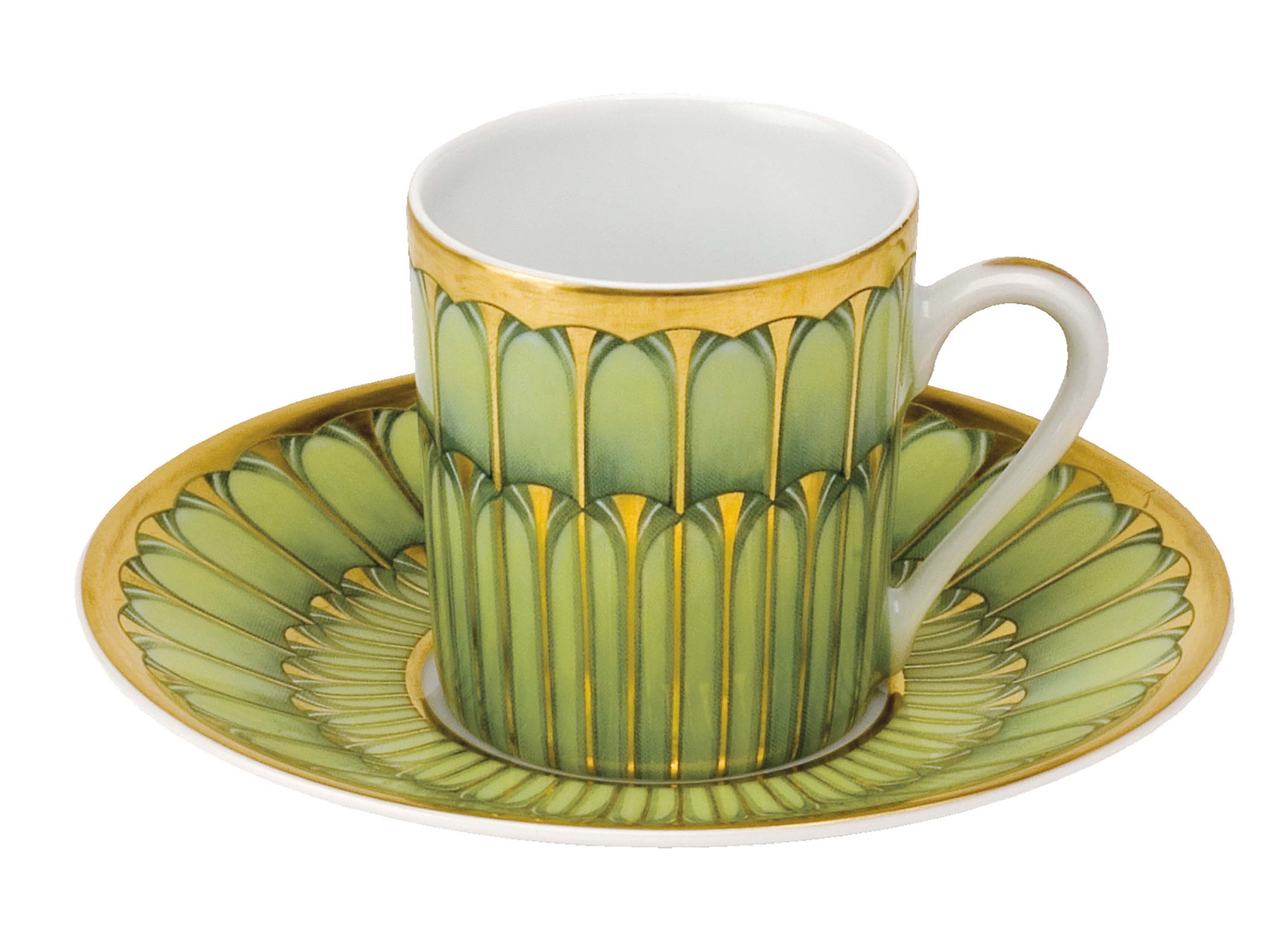 Arcades Green Coffee Saucer