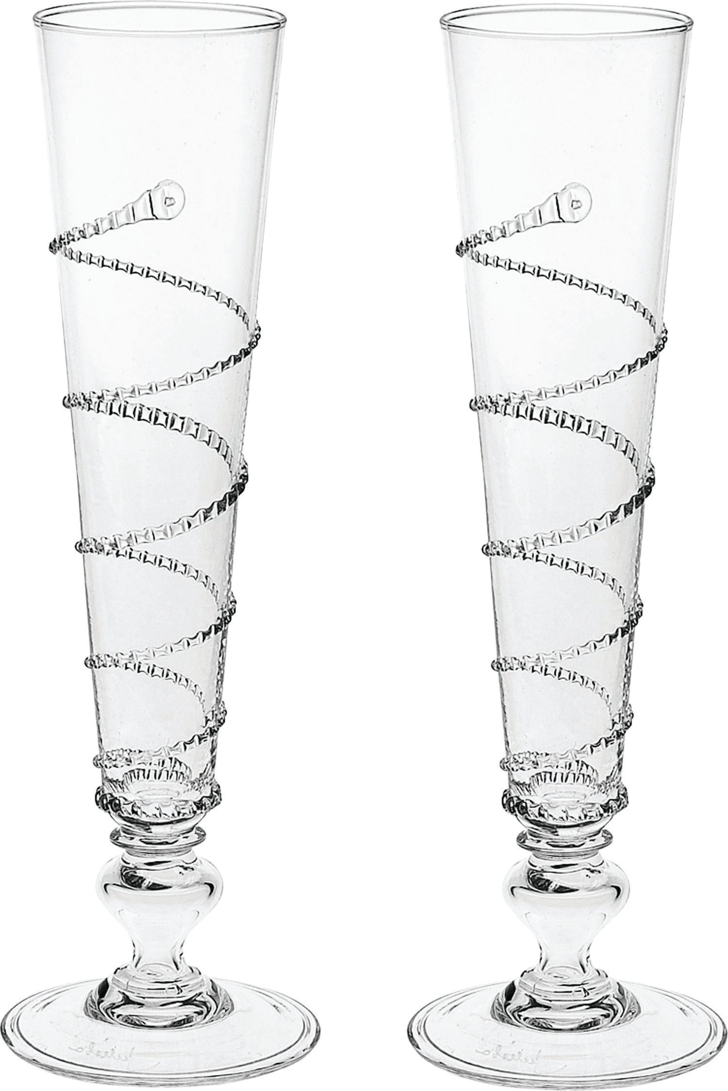 Juliska Pair of Amalia Flutes