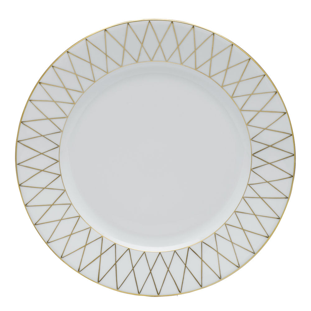 Herend Golden Trellis Babos-or Dinner Plate 10.25"d