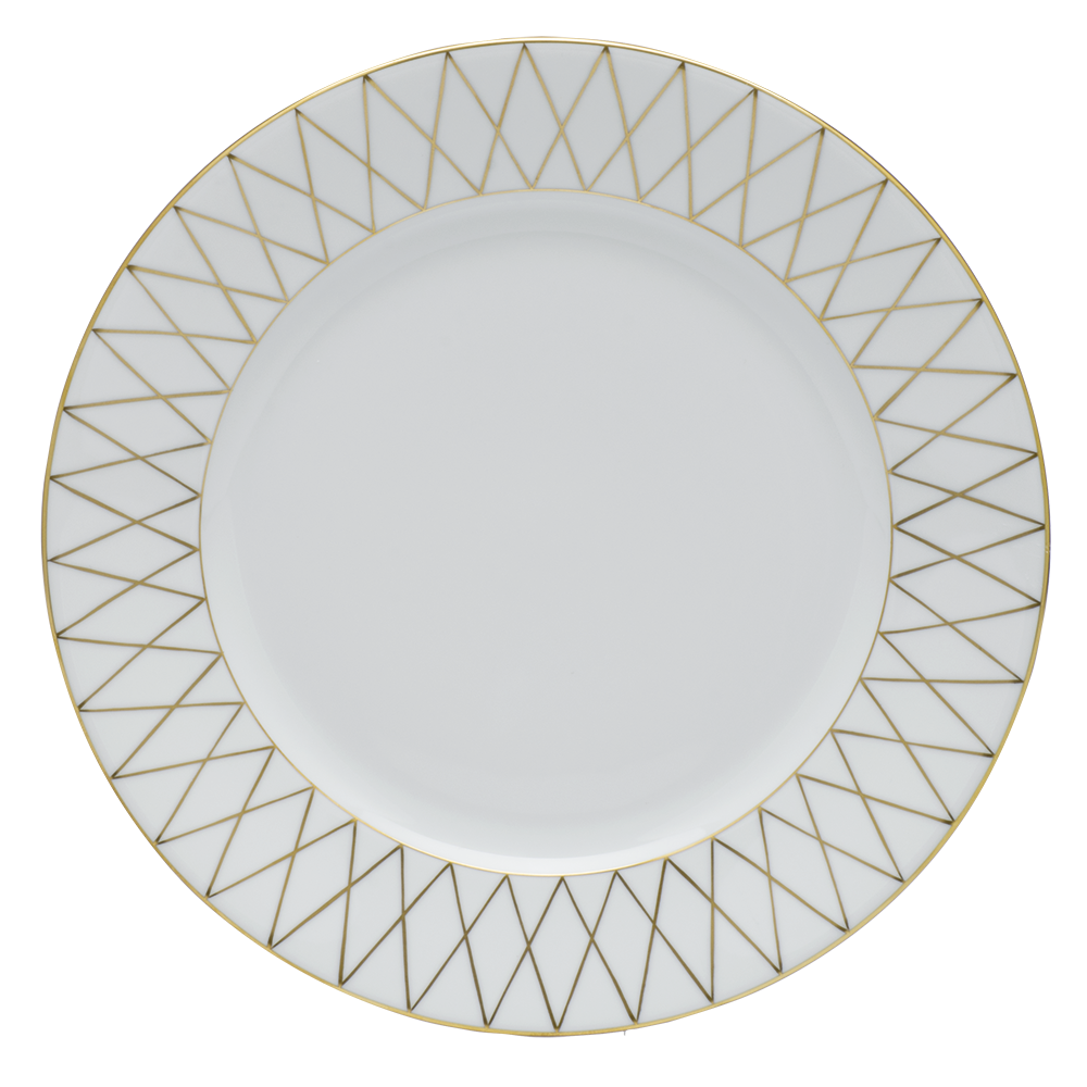Golden Trellis Dinner Plate 10.25"d