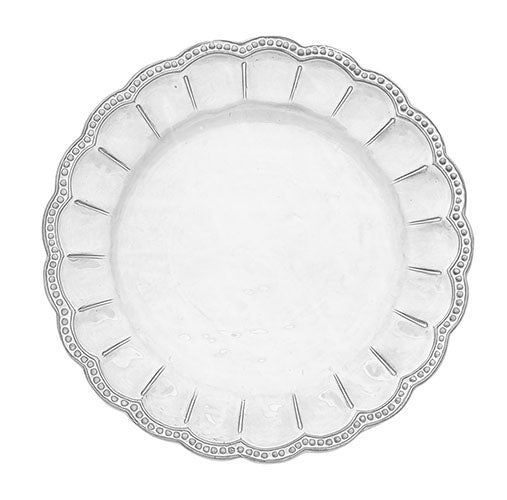 Arte Italica Bella Bianca Beaded Charger