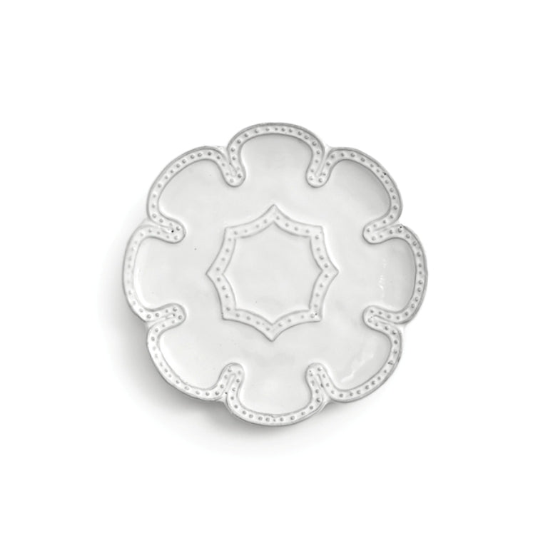 Arte Italica Bella Bianca Beaded Canape Plate