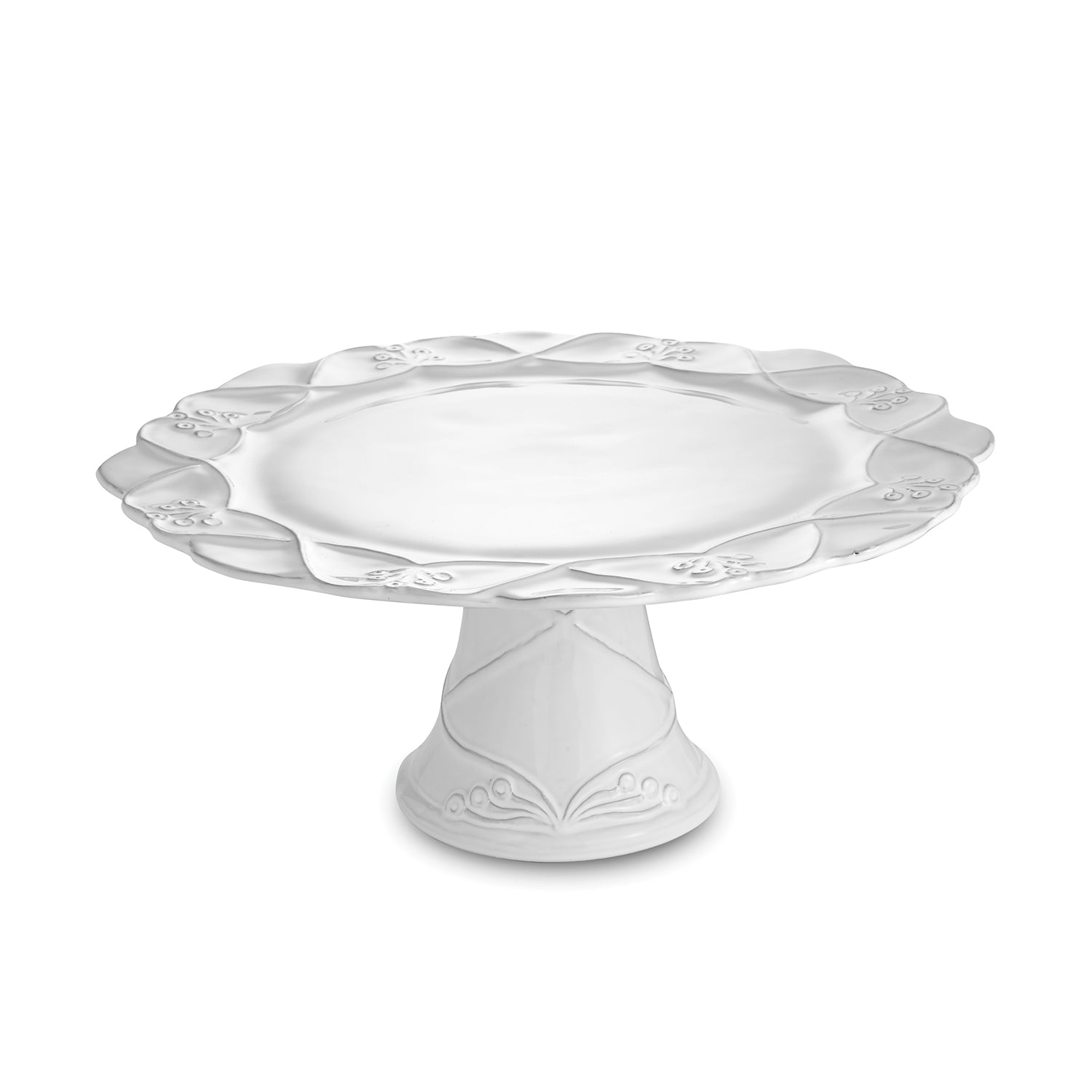 Arte Italica Bella Bianca Cake Plate