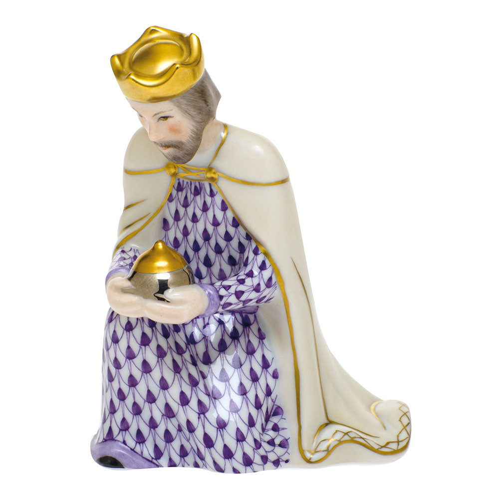 Herend Beth1 (nativity Set) Caspar 3"l X 2.75"w X 3.5"h
