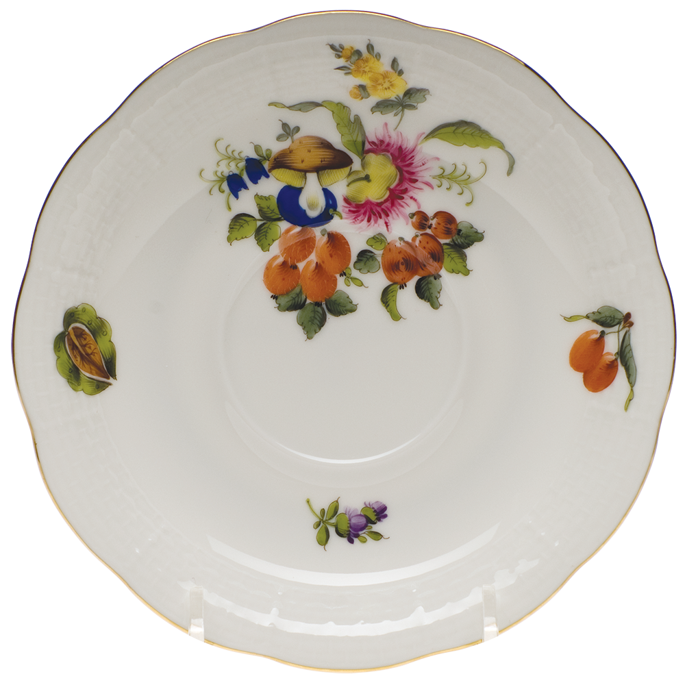 Fruits & Flowers Tea Saucer 6"d