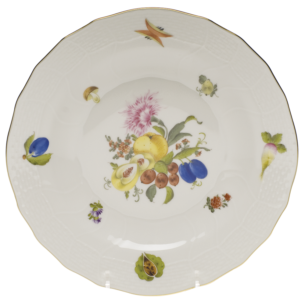 Fruits & Flowers Dessert Plate 8.25"d