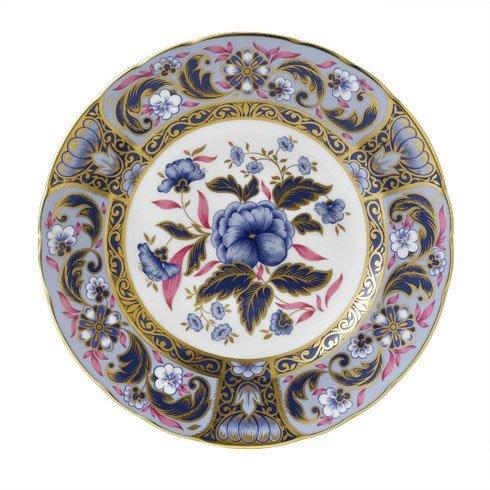 Imari Accent Plate Blue Camellias
