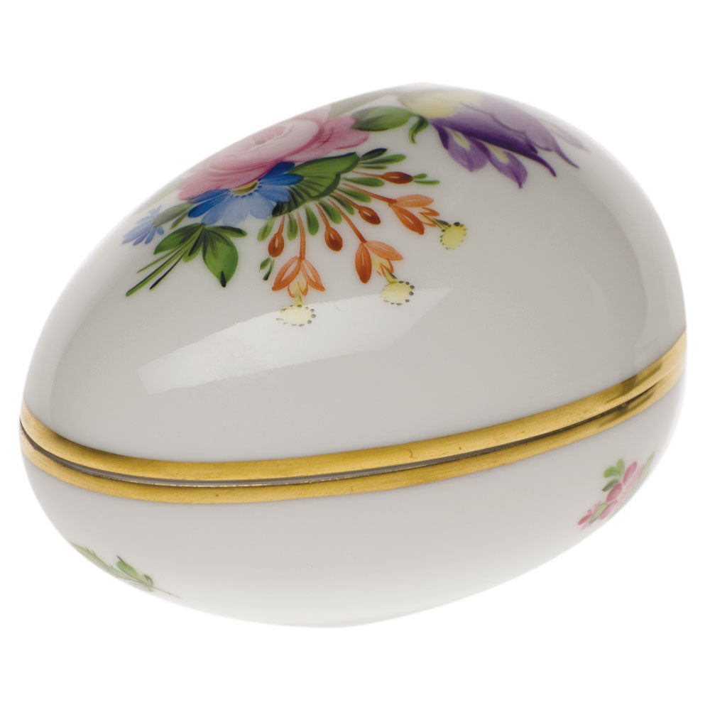 Herend Printemps Egg Bonbon 3"l X 3"h