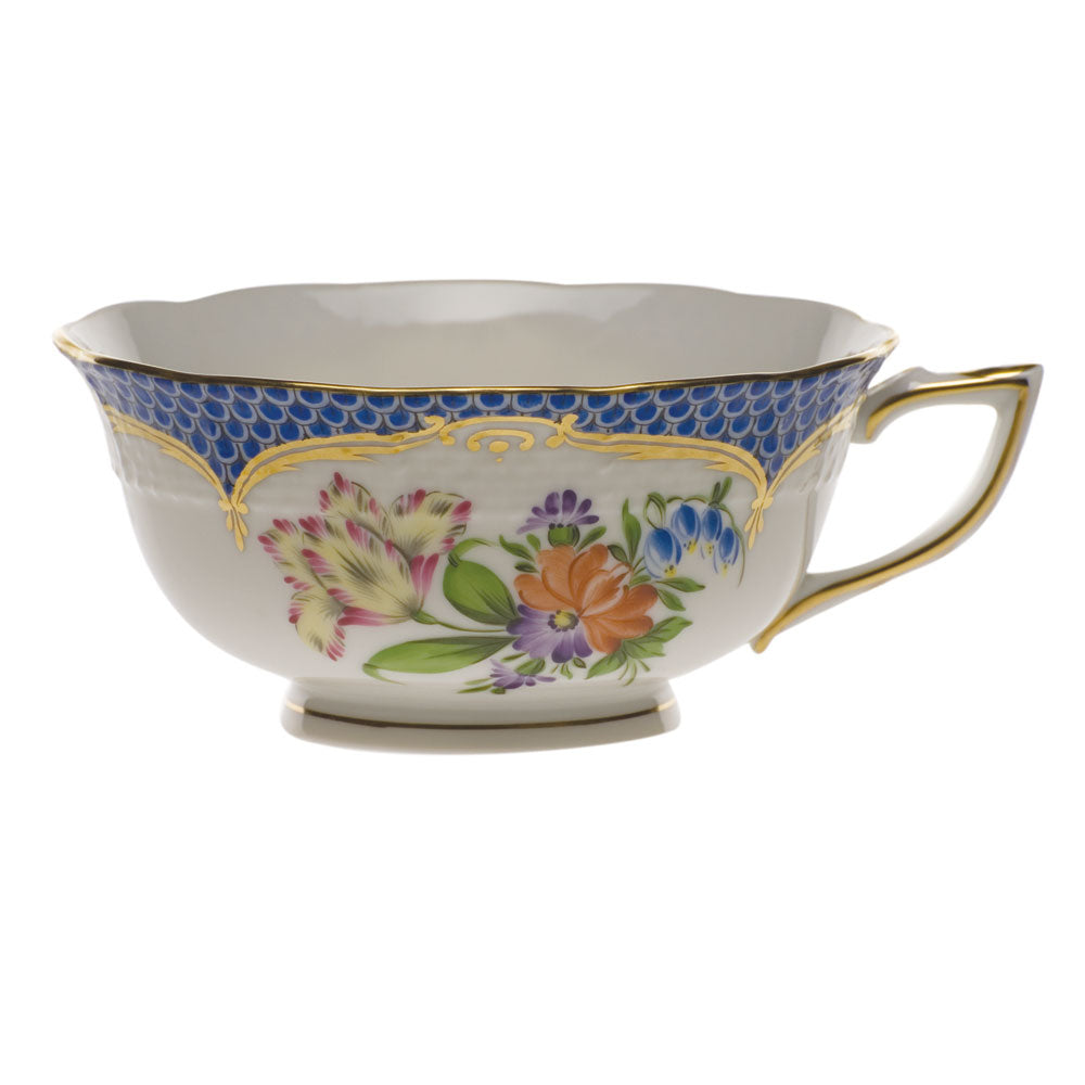 Herend Printemps W/blue Border Tea Cup - Motif 05 (8 Oz)