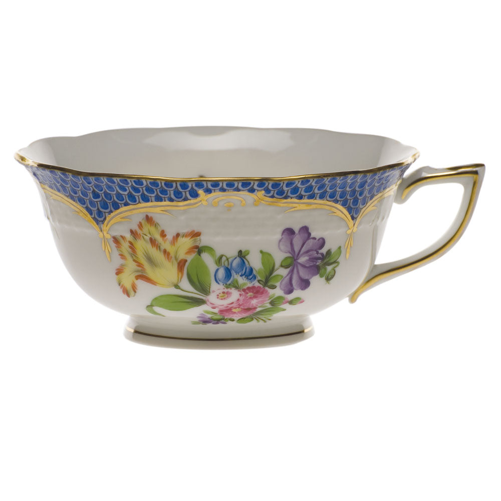 Herend Printemps W/blue Border Tea Cup - Motif 06 (8 Oz)