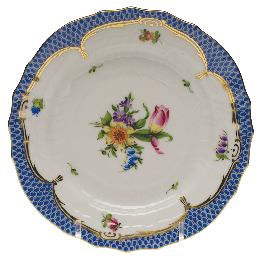 Printemps W/blue Border Bread And Butter Plate - Mo 03 6"d