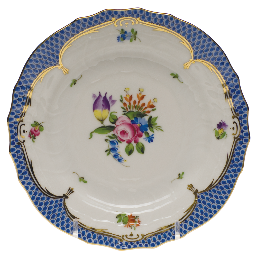 Printemps W/blue Border Bread And Butter Plate - Mo 04 6"d