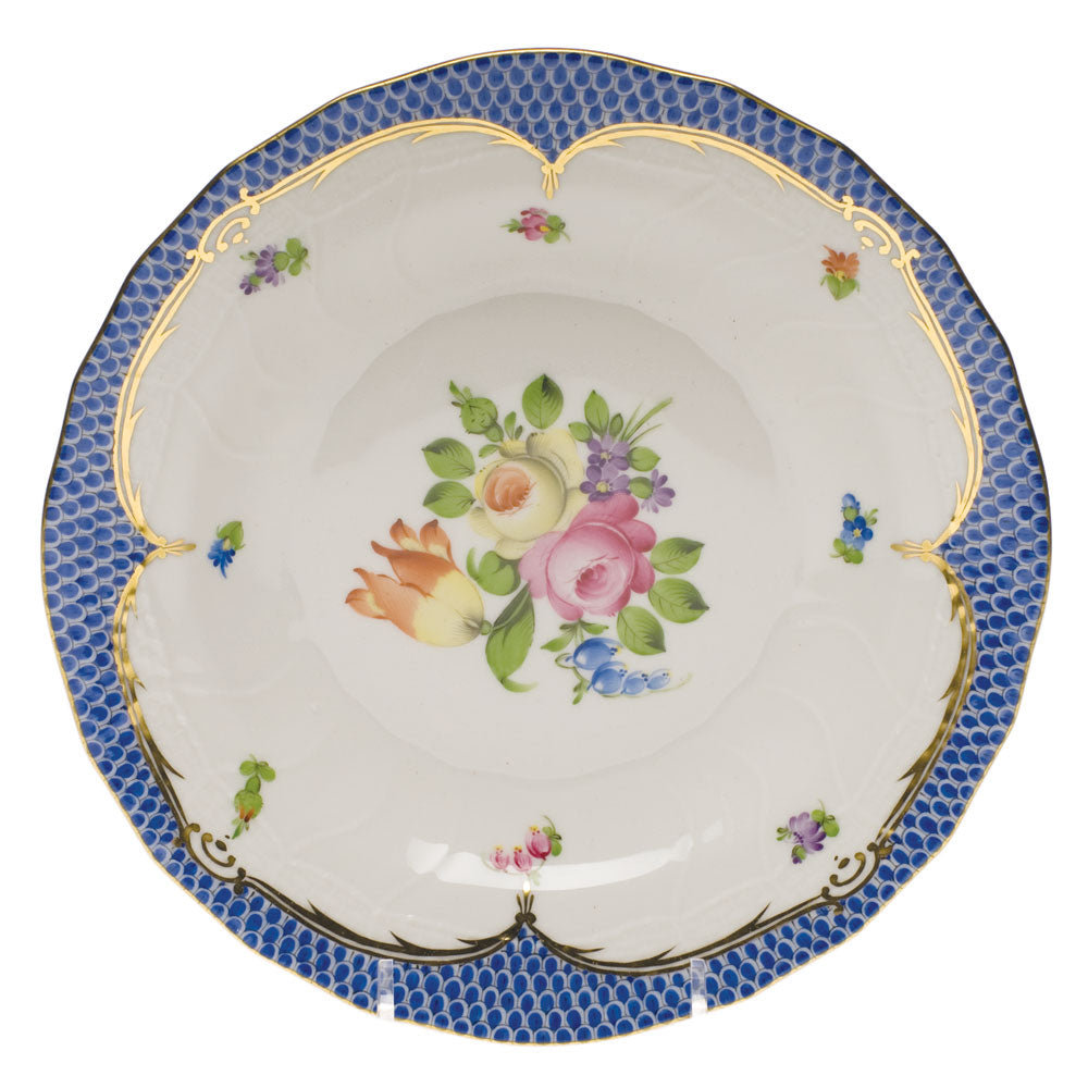Herend Printemps W/blue Border Dessert Plate - Motif 01 8.25"d