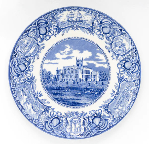 Georgia Historical Plate Old Capitol Milledgeville - Blue #9