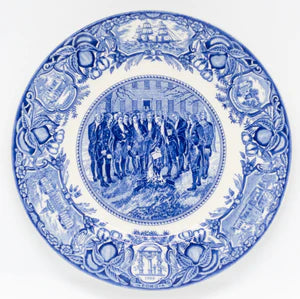 Georgia Historical Plate Burning of the Yazoo Act - Blue #8