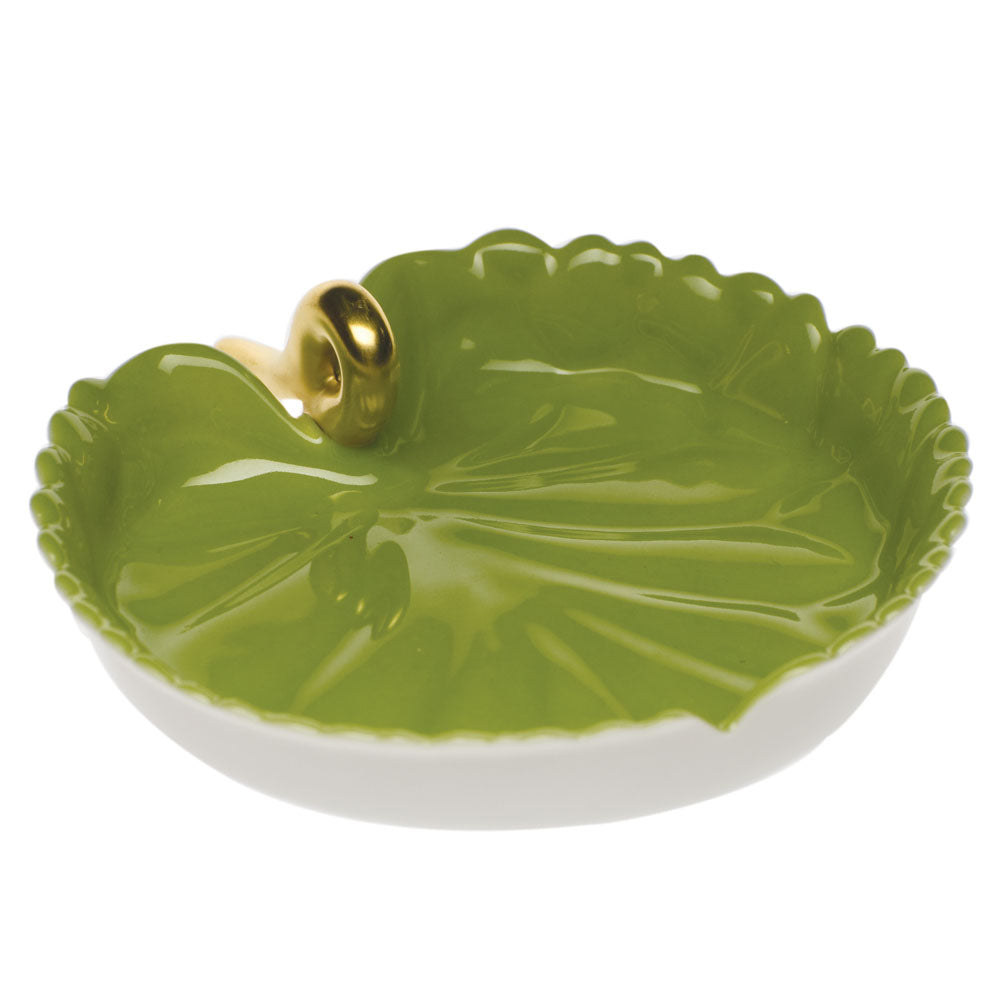 Herend Natural Coloration Lily Pad 4.25"l X 4.25"w