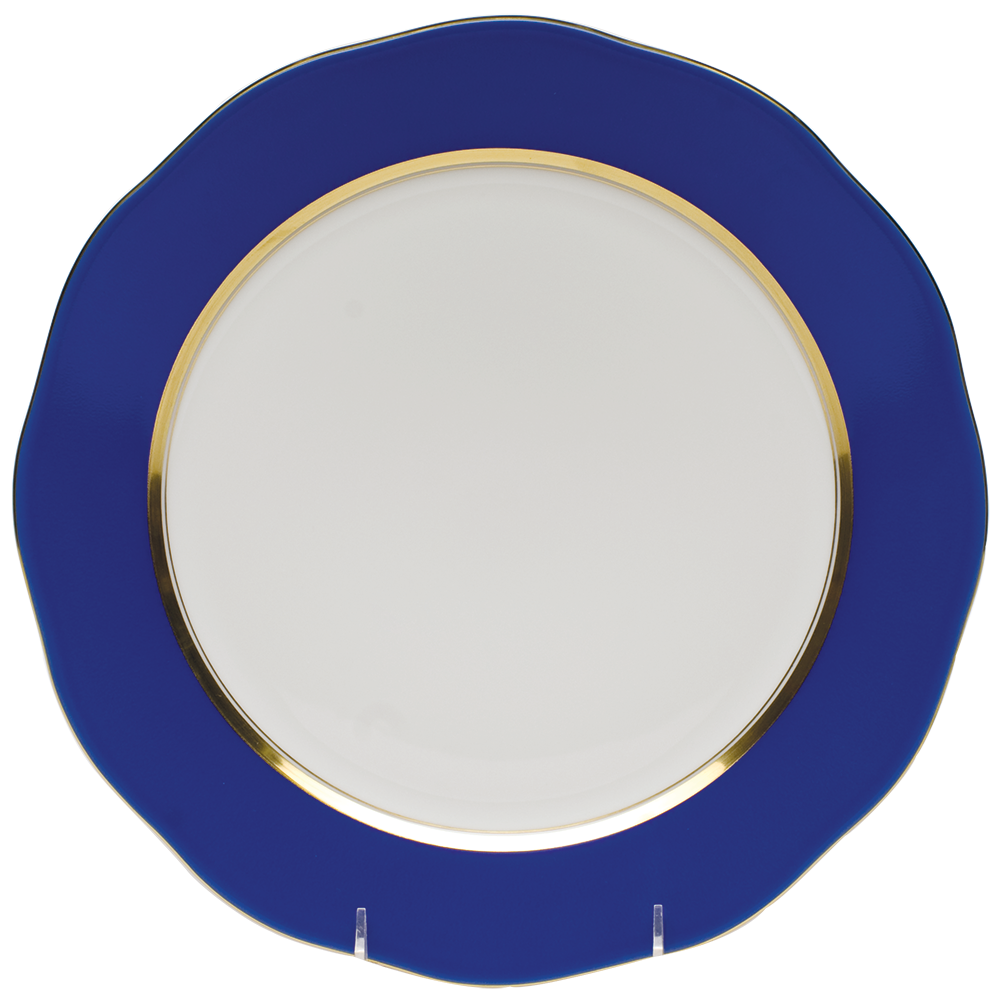 Silk Ribbon Charger 12"d - Cobalt Blue