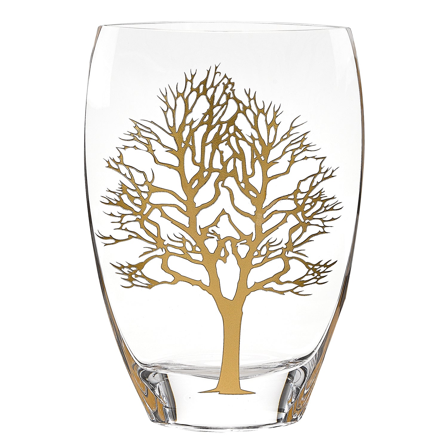 Tree Of Life Gold Vase H12"