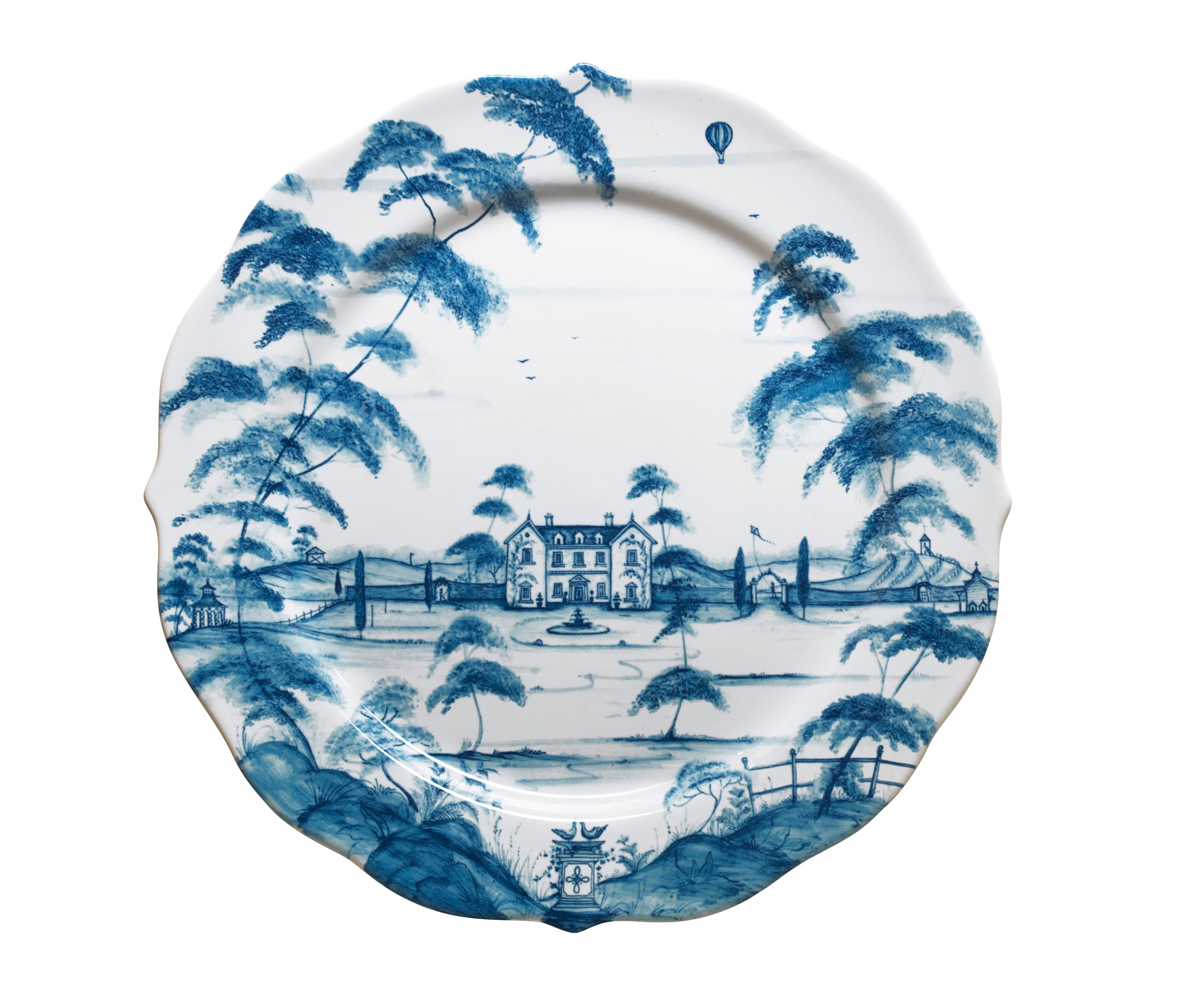 Country Estate Delft Blue Platter/Charger Plate Main House