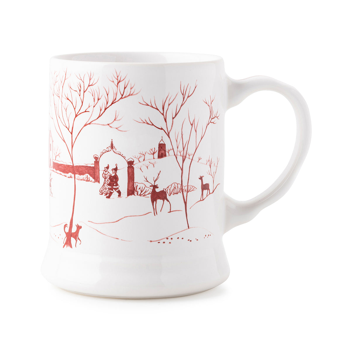 Juliska Country Estate Winter Frolic Ruby "Mr. & Mrs. Claus" Mug