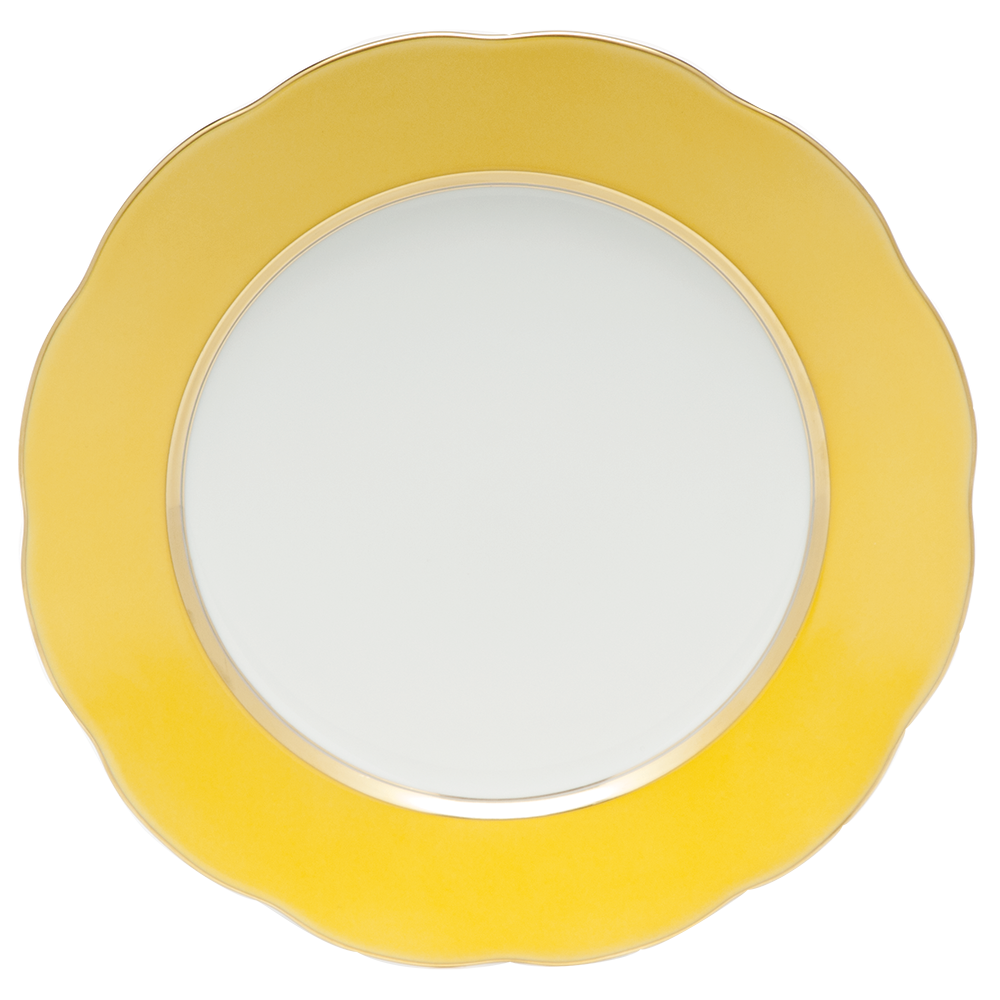 Silk Ribbon Service Plate 11"d - Lemon