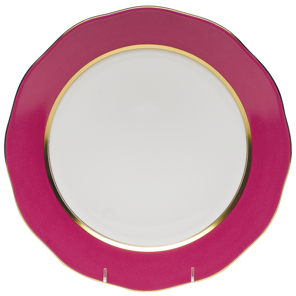 Silk Ribbon Charger 12"d - Raspberry