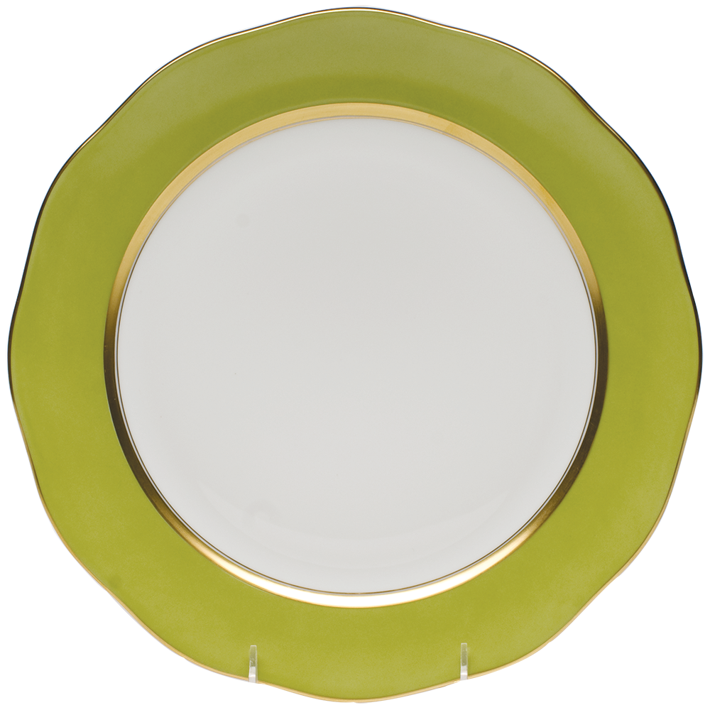 Silk Ribbon Charger 12"d - Olive