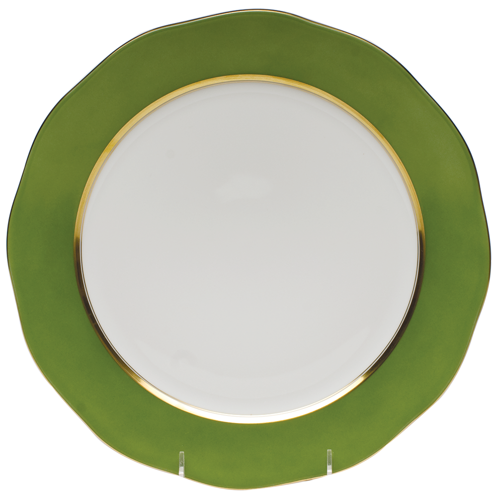 Silk Ribbon Charger 12"d - Fern