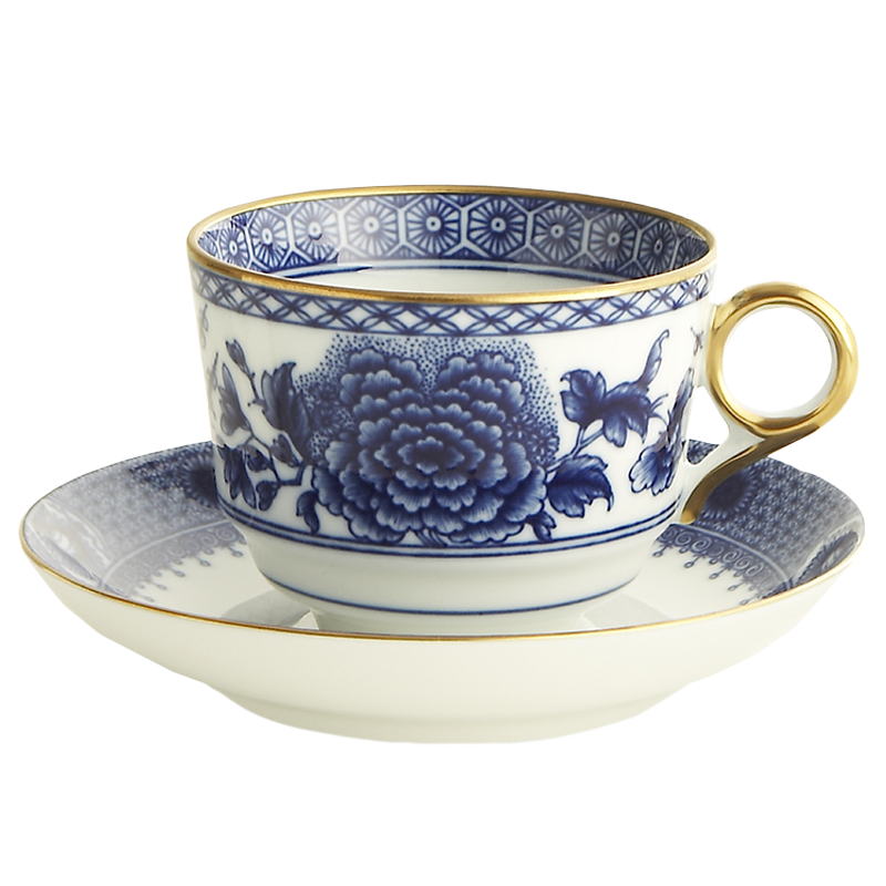 Mottahedeh Imperial Blue Tea Cup & Saucer