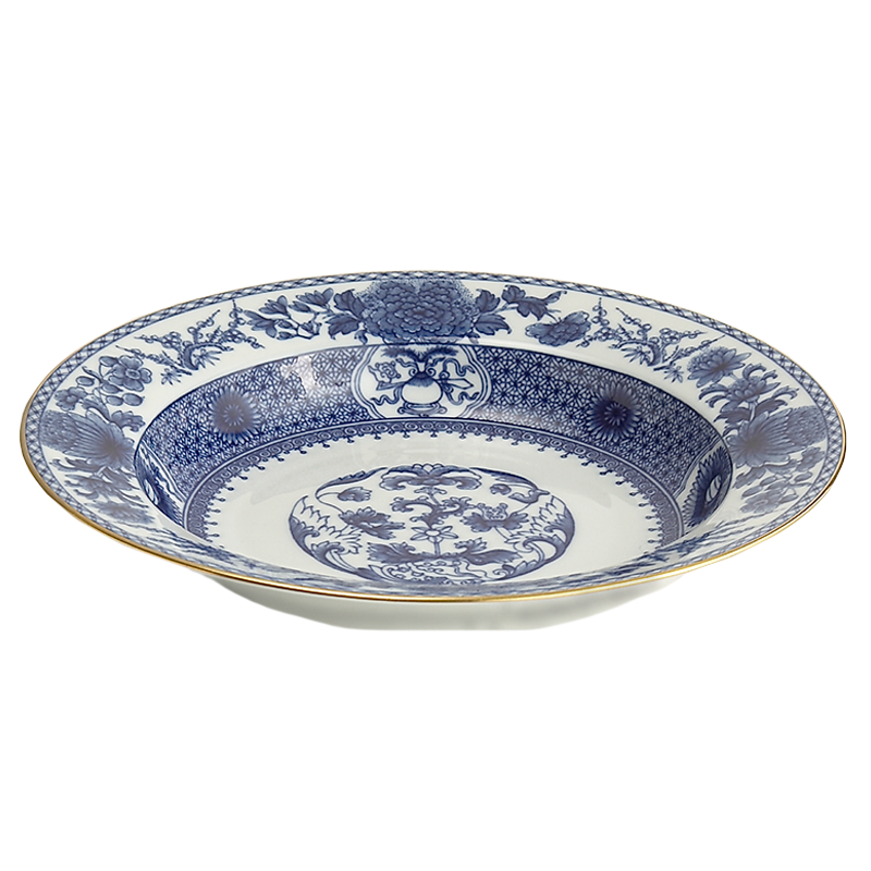 Mottahedeh Imperial Blue Rim Soup Plate