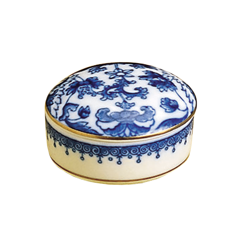 Mottahedeh Imperial Blue Round Box - Sm.