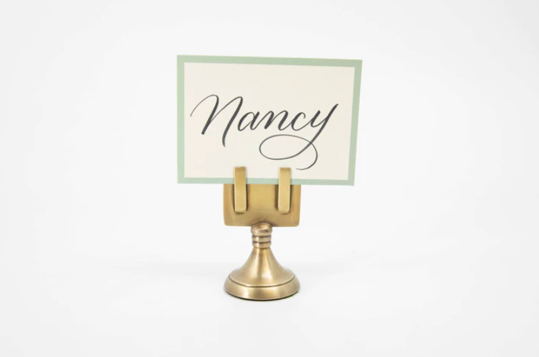 Brass Place Card Holder - Set of 4