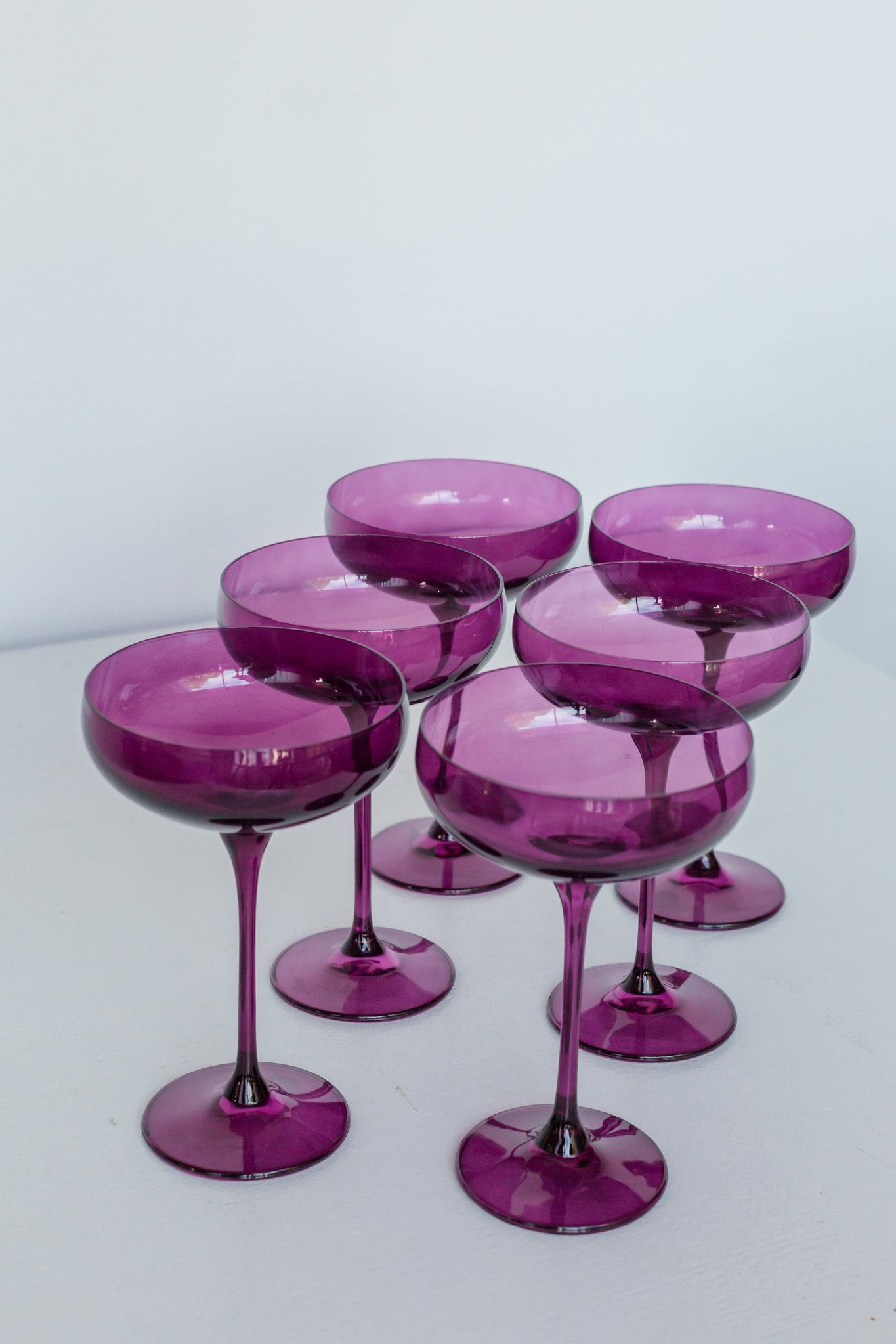 Estelle Colored Champagne Coupe - Set of 6