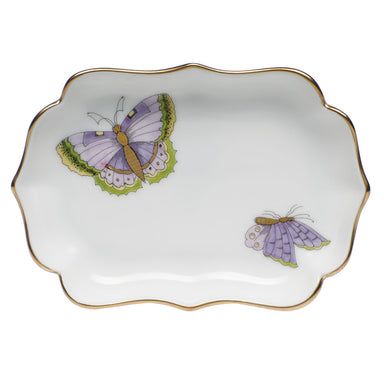 Herend Royal Garden Evictp1 Mini Scalloped Tray 4.25"l X 3"w