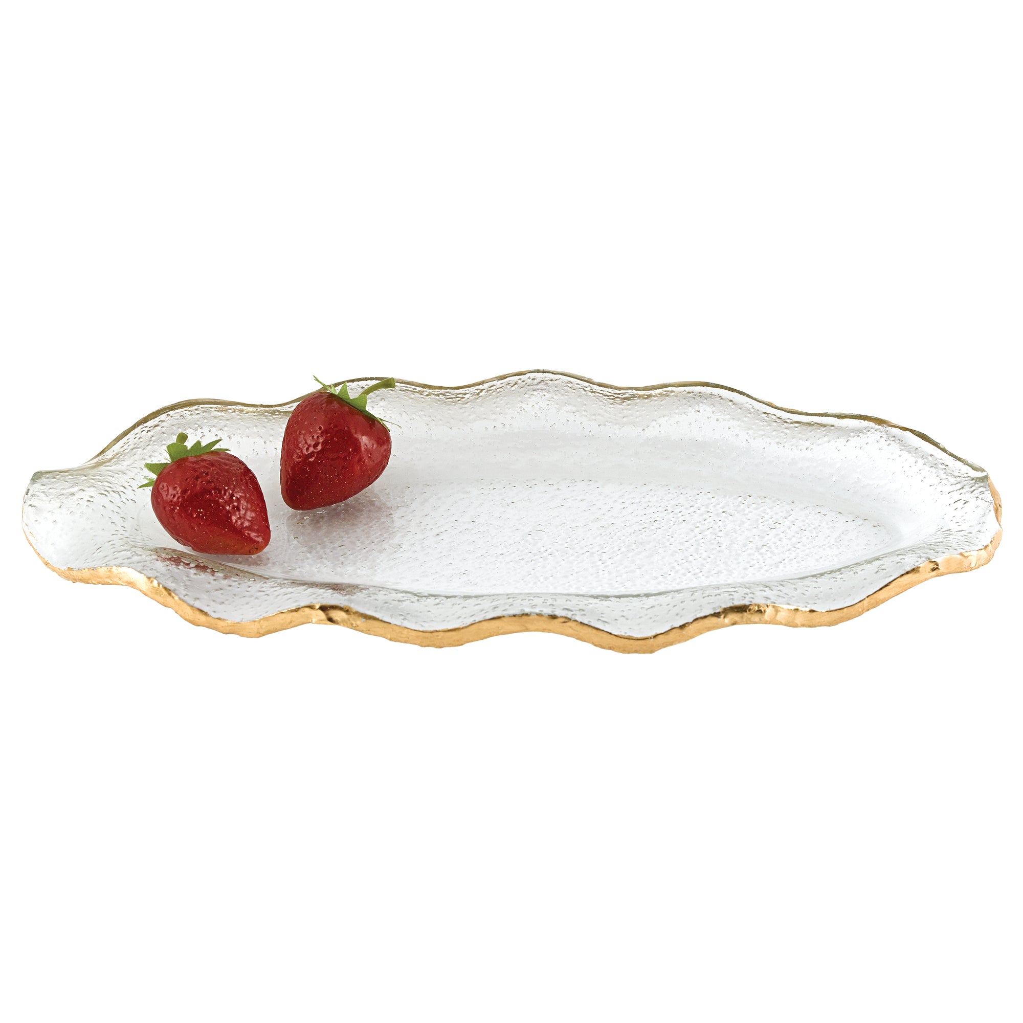 Goldedge Oval Wavy Platter L14" X W7"