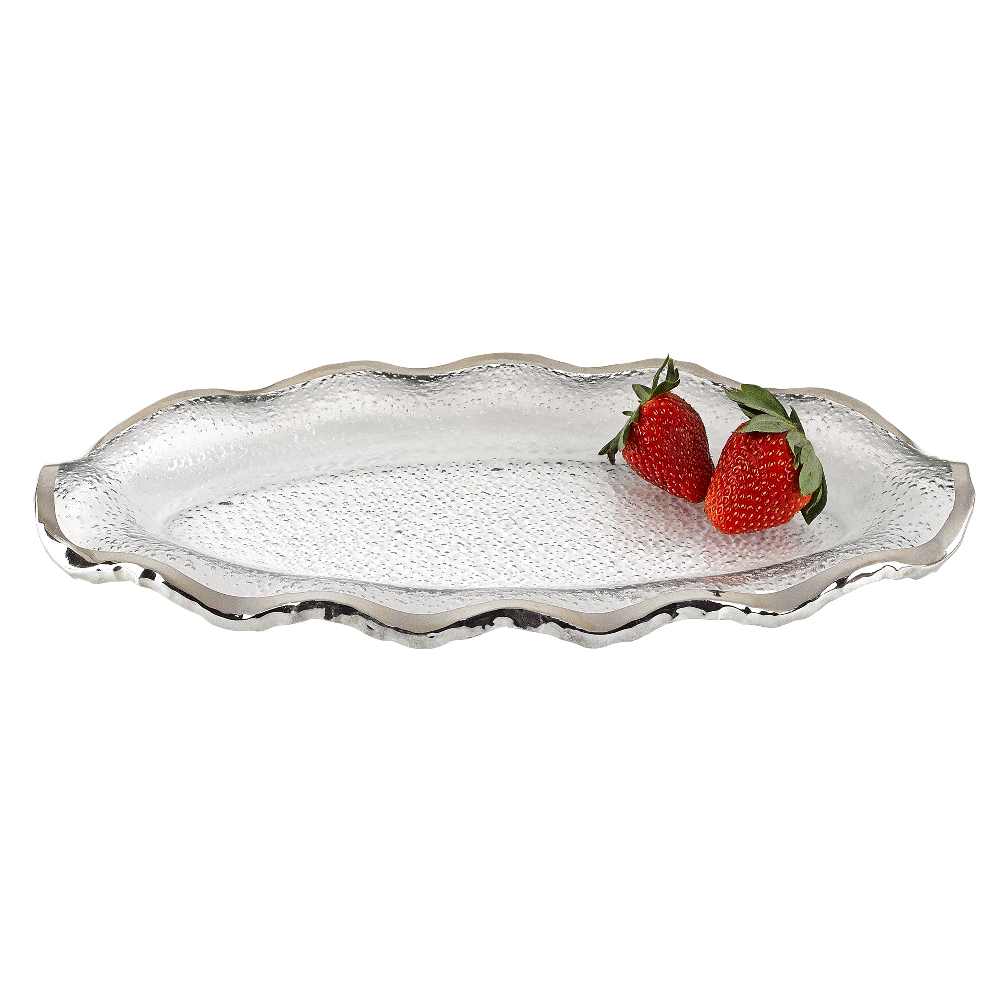 Silveredge Oval Wavy Platter L14" X W7"