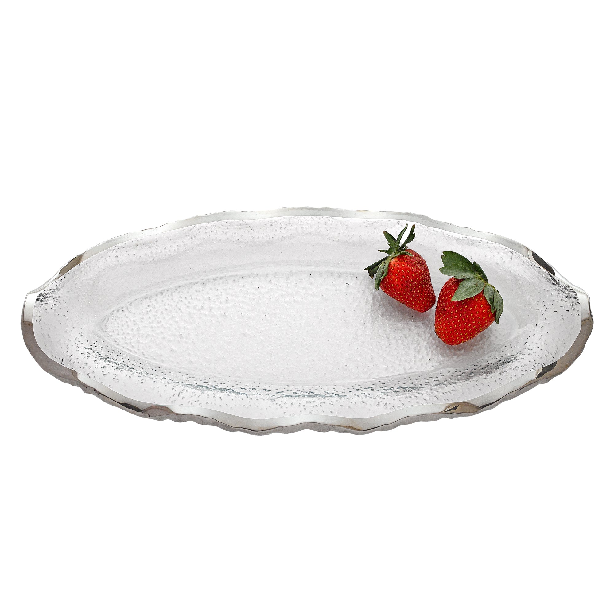 Silveredge Oval Wavy Platter L14" X W7"