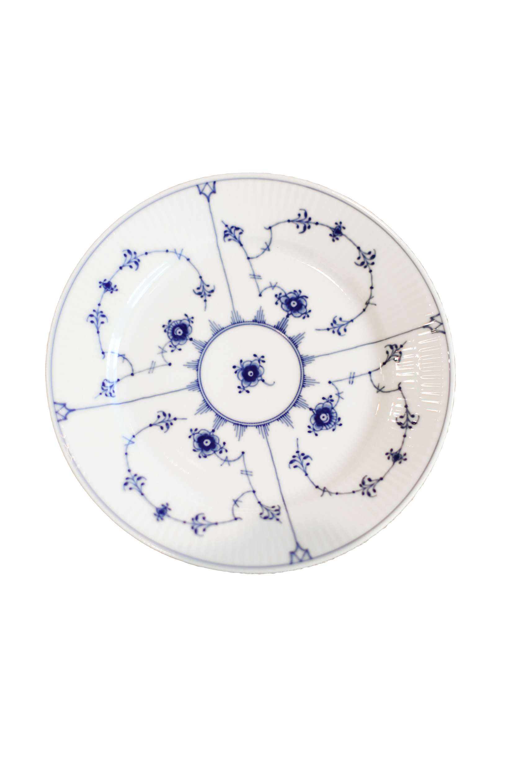 Blue Fluted Plain Salad 8.75in