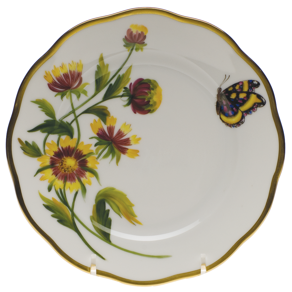 Herend American Wildflower - Bf Bread And Butter Plate 6"d - Indian Blanket Flower