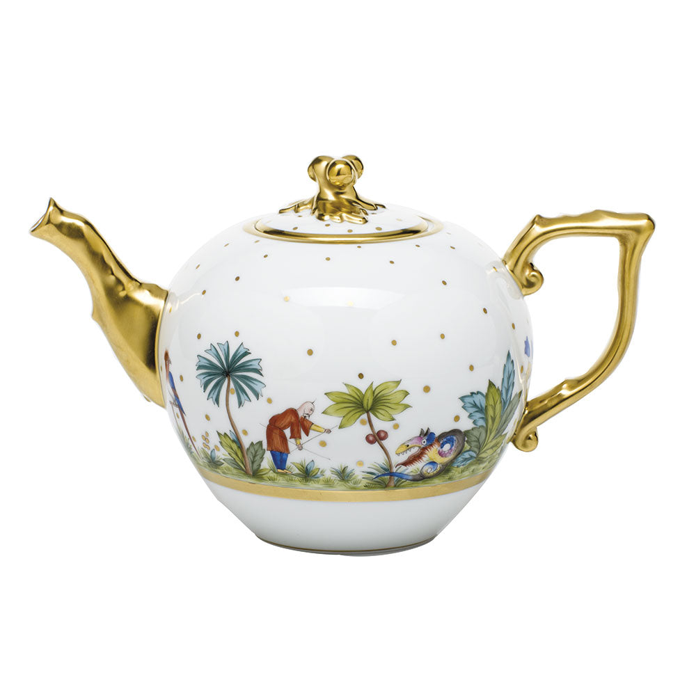 Herend Fodo Tea Pot W/twist (40 Oz)